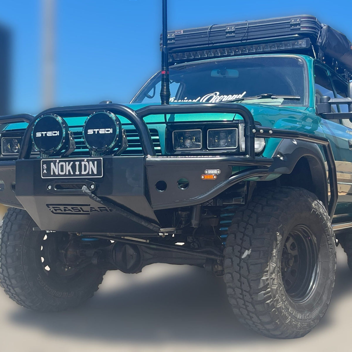 80 Series Toyota Landcruiser New Style Azza Bull Bar | Raslarr