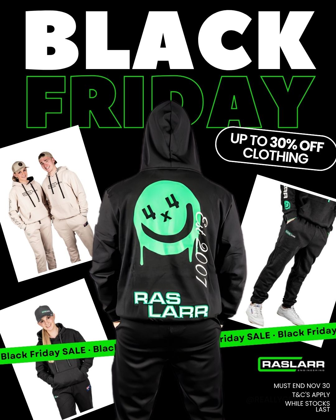 Black Friday clothing sale by Raslarr Engineering
