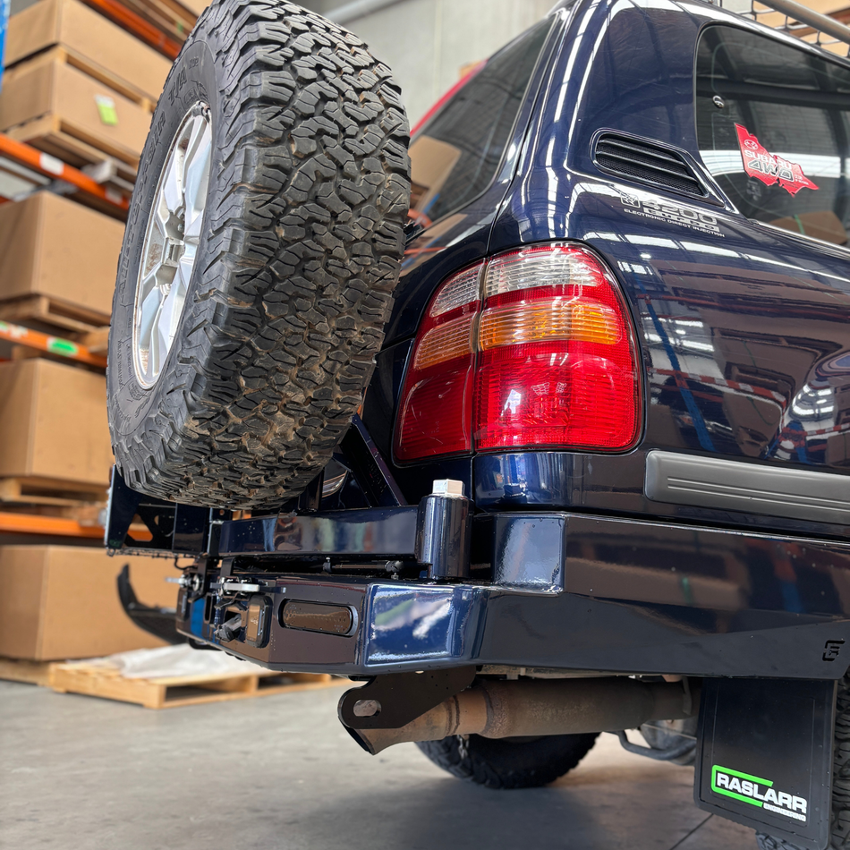 100 Series IFS Toyota Landcruiser Rear Bar V2 (Super High Clearance)