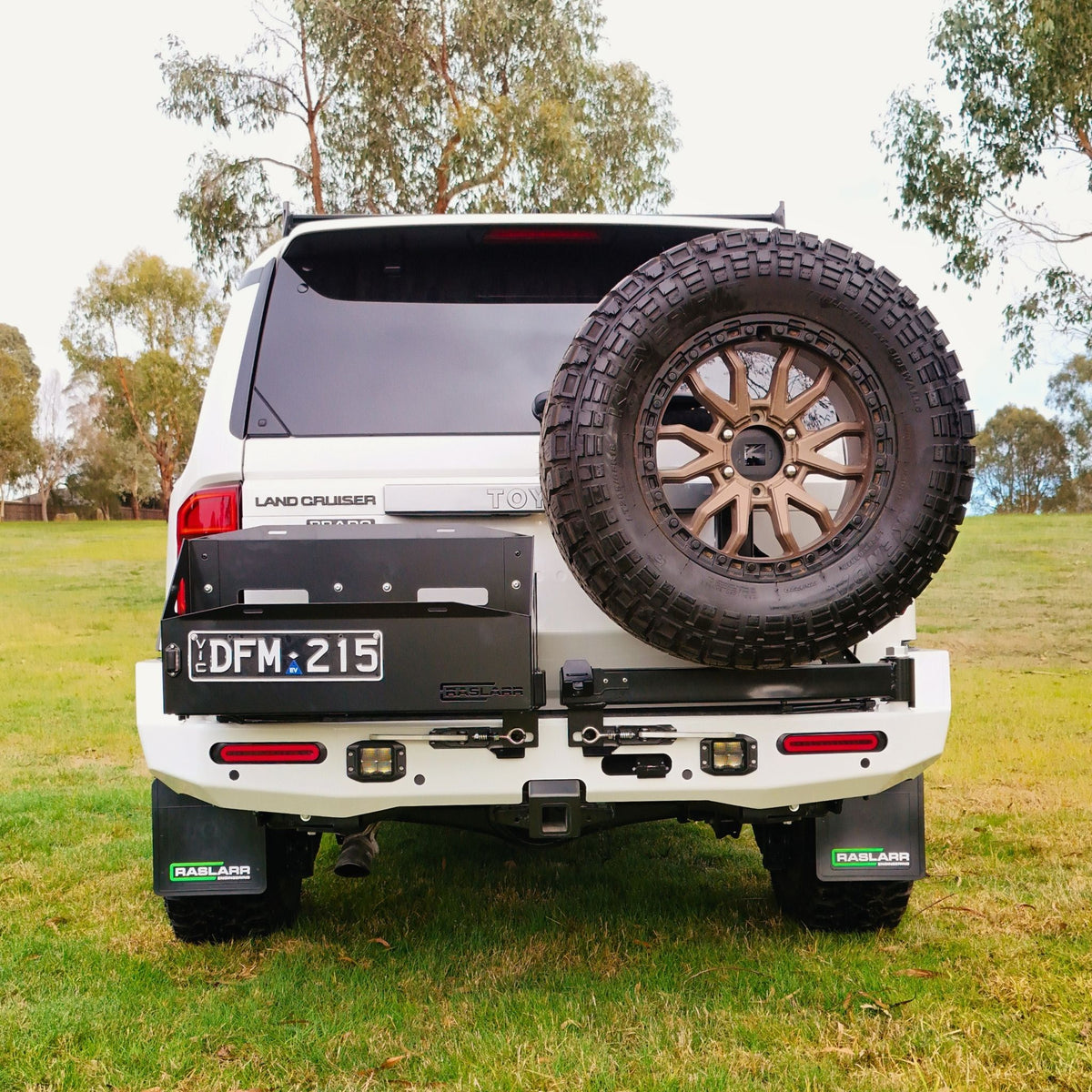 This is an image of the 250 Series Prado Toyota Landcruiser Rock Sliders and side stepss