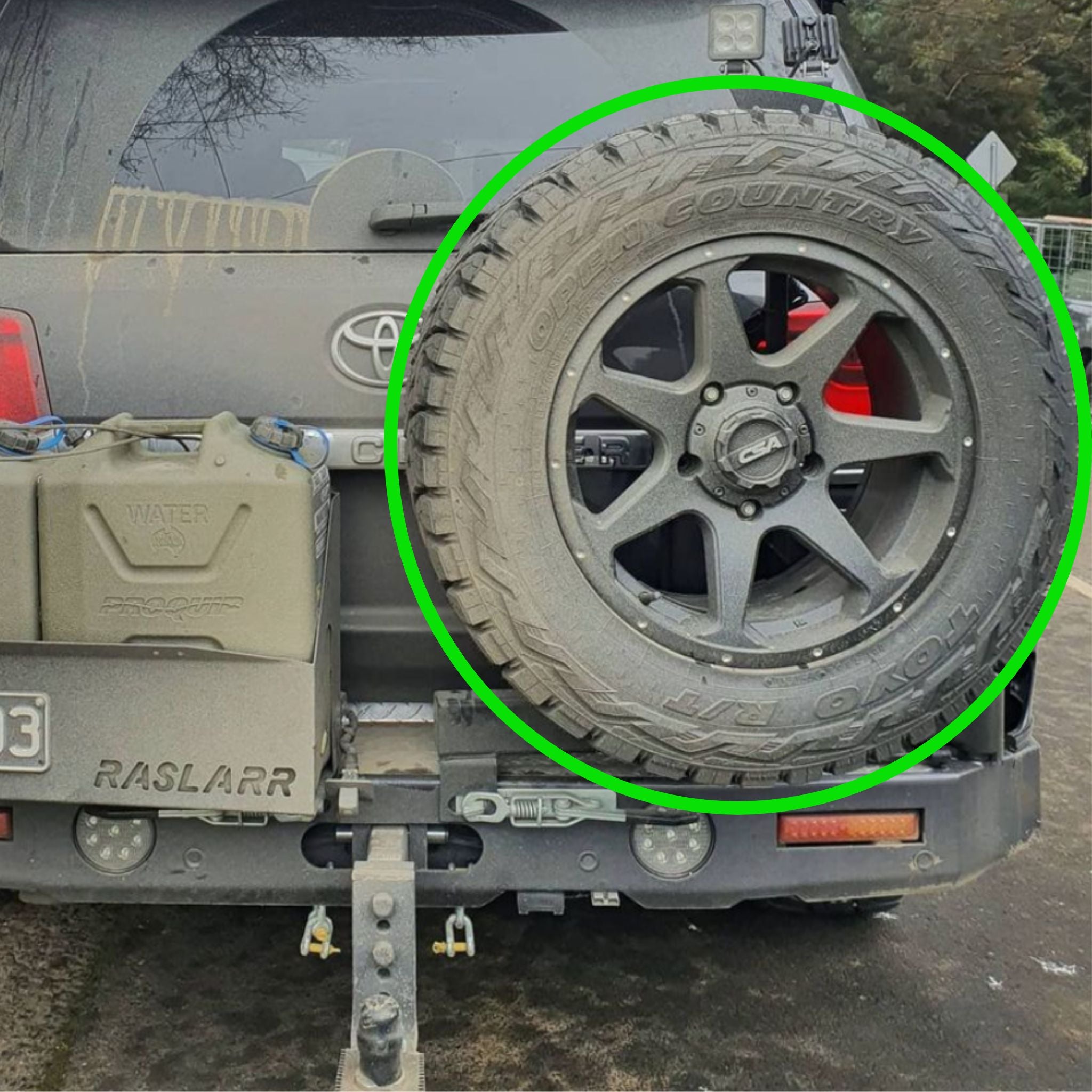 200 Series Toyota Landcruiser RHS Wheel Carrier | Raslarr